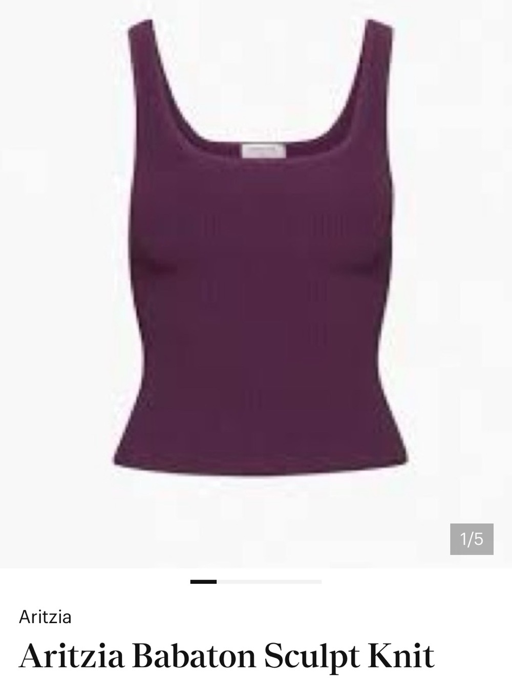 Babaton Sculpt Knit Tank - Plum